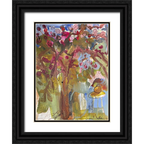 Under the Apple Tree II Black Ornate Wood Framed Art Print with Double Matting by Ferrell, Erin McGee