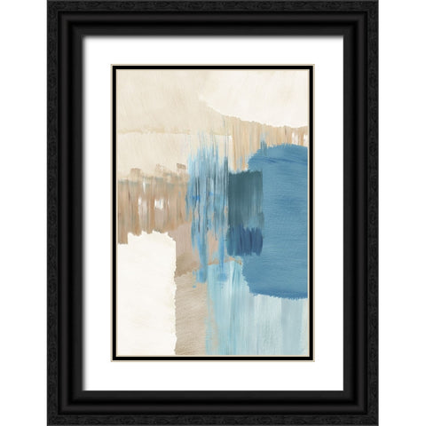 Blue Motion II Black Ornate Wood Framed Art Print with Double Matting by Kouta, Flora