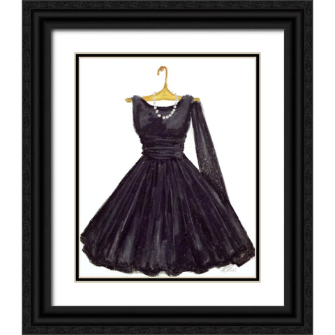 Black Dress Thread Black Ornate Wood Framed Art Print with Double Matting by McGee, Janie