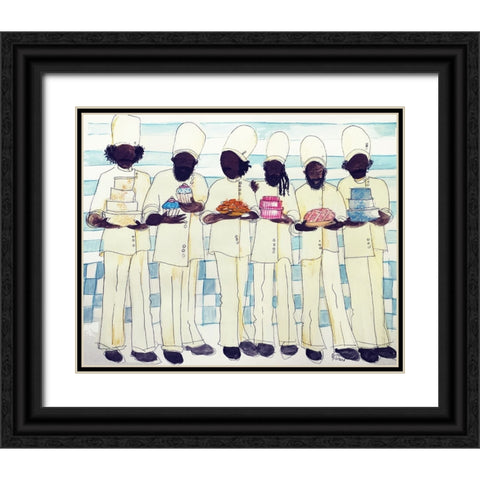 Church Brother Chef Black Ornate Wood Framed Art Print with Double Matting by McGee, Janie