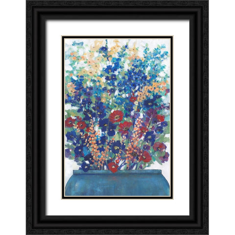 A bunch of Flowers II Black Ornate Wood Framed Art Print with Double Matting by OToole, Tim