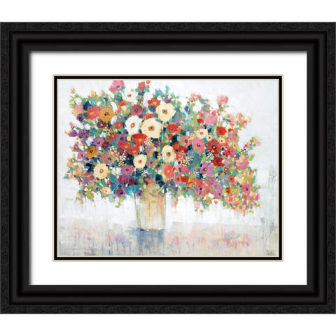 Mix Flower Bouquet I Black Ornate Wood Framed Art Print with Double Matting by OToole, Tim