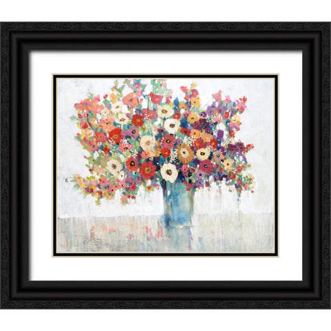 Mix Flower Bouquet II Black Ornate Wood Framed Art Print with Double Matting by OToole, Tim