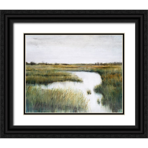 Misty Marshland  II Black Ornate Wood Framed Art Print with Double Matting by OToole, Tim