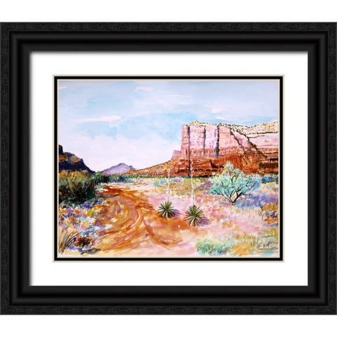Desert in Spring Black Ornate Wood Framed Art Print with Double Matting by Bonaparte, Diane