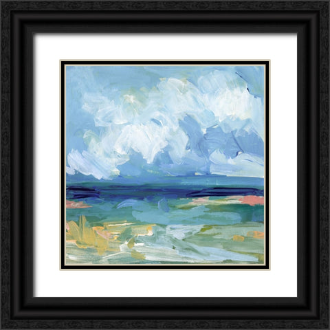 Saltwaters Edge I Black Ornate Wood Framed Art Print with Double Matting by Barnes, Victoria