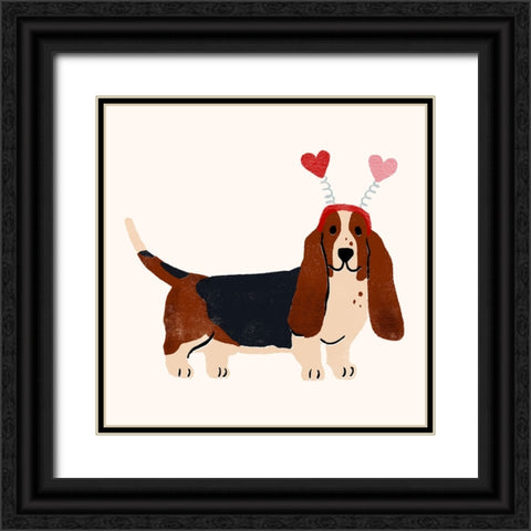 Little Legs Big Heart II Black Ornate Wood Framed Art Print with Double Matting by Barnes, Victoria