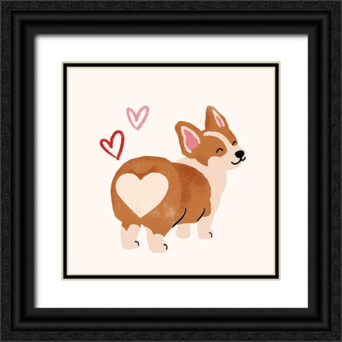 Little Legs Big Heart V Black Ornate Wood Framed Art Print with Double Matting by Barnes, Victoria