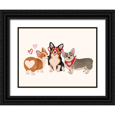 Little Legs Big Heart VIII Black Ornate Wood Framed Art Print with Double Matting by Barnes, Victoria