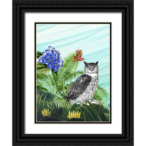 Tropical Wave I Black Ornate Wood Framed Art Print with Double Matting by Wang, Melissa