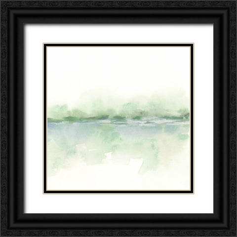 Moss Mist I Black Ornate Wood Framed Art Print with Double Matting by Vess, June Erica