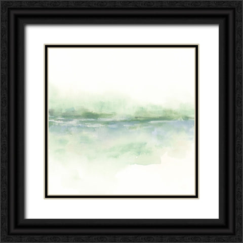 Moss Mist II Black Ornate Wood Framed Art Print with Double Matting by Vess, June Erica