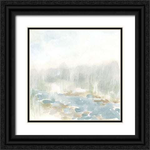 Misty Creekbed I Black Ornate Wood Framed Art Print with Double Matting by Vess, June Erica