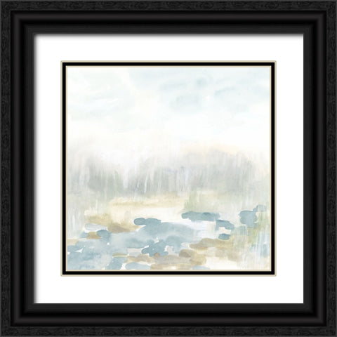 Misty Creekbed II Black Ornate Wood Framed Art Print with Double Matting by Vess, June Erica