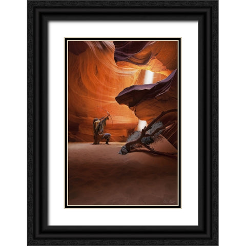 Guiding Light II Black Ornate Wood Framed Art Print with Double Matting by Drost, David