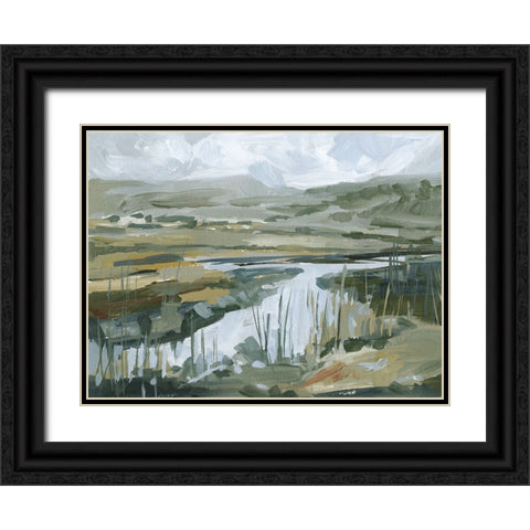 Wetland Vista I Black Ornate Wood Framed Art Print with Double Matting by Barnes, Victoria