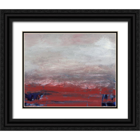 Red Glimpse Black Ornate Wood Framed Art Print with Double Matting by Gordon, Sharon