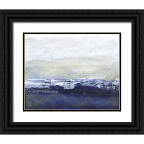 Blue Glimpse Black Ornate Wood Framed Art Print with Double Matting by Gordon, Sharon