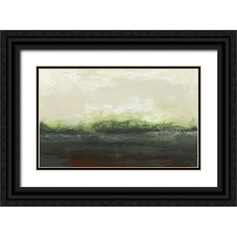 Across the Green Hills Black Ornate Wood Framed Art Print with Double Matting by Gordon, Sharon