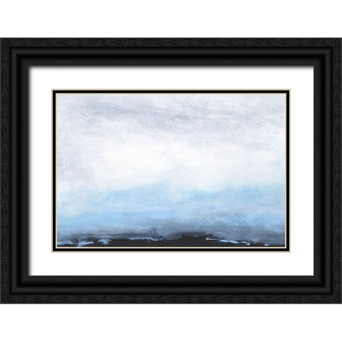 Across the Blue Ocean Black Ornate Wood Framed Art Print with Double Matting by Gordon, Sharon