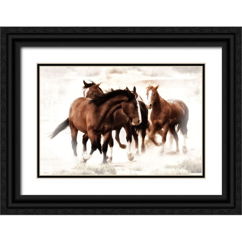 The Finish Line Black Ornate Wood Framed Art Print with Double Matting by Drost, David