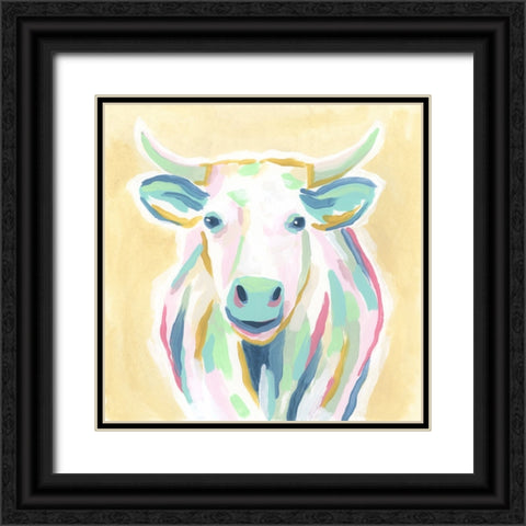 Pop Pasture III Black Ornate Wood Framed Art Print with Double Matting by Vess, June Erica