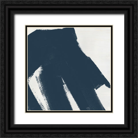 Custom Block Brushwork III Black Ornate Wood Framed Art Print with Double Matting by Vess, June Erica