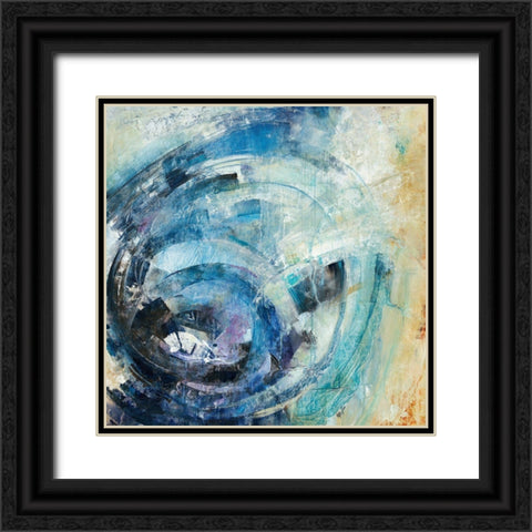 Concentric Eccentric Black Ornate Wood Framed Art Print with Double Matting by Douglass, Farrell