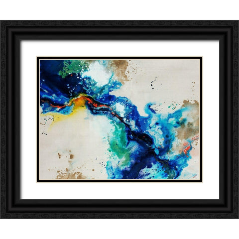 Animated Flow II Black Ornate Wood Framed Art Print with Double Matting by Drotar, Rikki