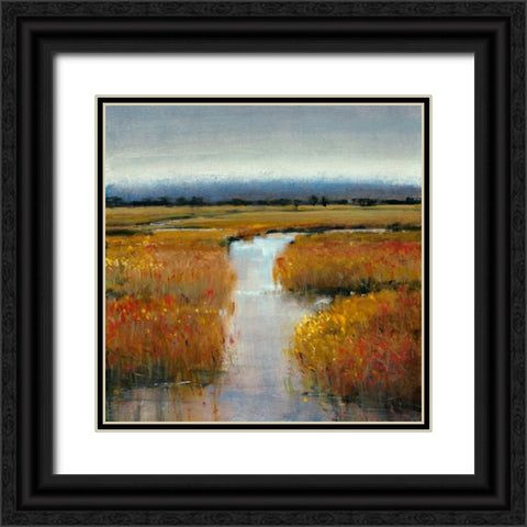 Marsh Land II Black Ornate Wood Framed Art Print with Double Matting by OToole, Tim