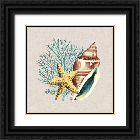 By the Seashore IV Black Ornate Wood Framed Art Print with Double Matting by Meagher, Megan