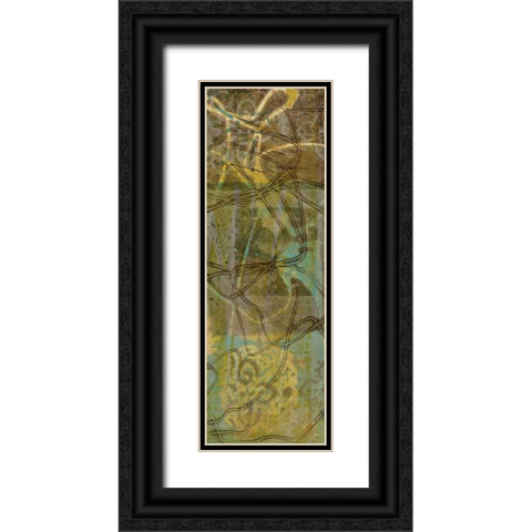 Safari Abstract II Black Ornate Wood Framed Art Print with Double Matting by Goldberger, Jennifer