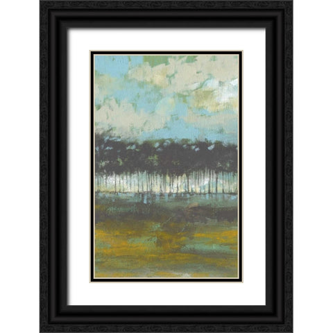 Golden Field I Black Ornate Wood Framed Art Print with Double Matting by Goldberger, Jennifer