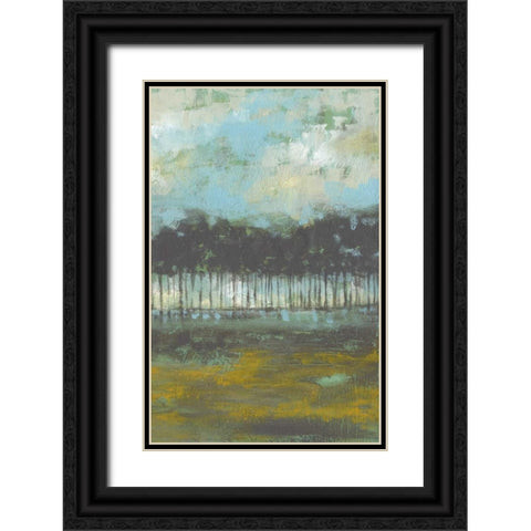 Golden Field II Black Ornate Wood Framed Art Print with Double Matting by Goldberger, Jennifer