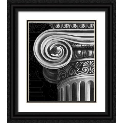 Ionic Capital Detail II Black Ornate Wood Framed Art Print with Double Matting by Harper, Ethan