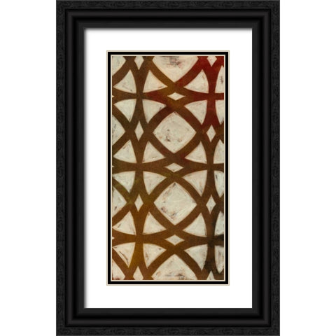 Circle Overlay I Black Ornate Wood Framed Art Print with Double Matting by Meagher, Megan