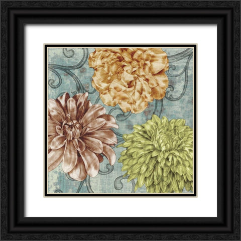 Flower Fetti I Black Ornate Wood Framed Art Print with Double Matting by Goldberger, Jennifer