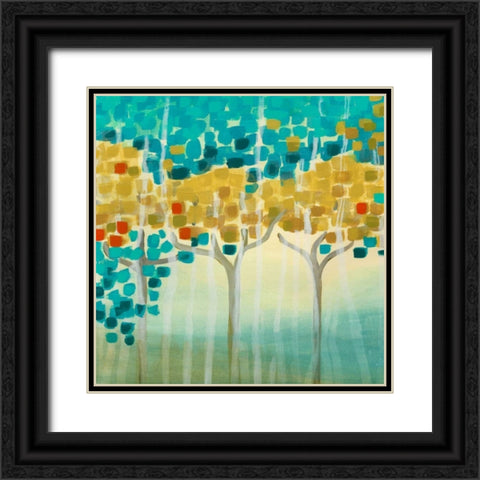 Forest Mosaic I Black Ornate Wood Framed Art Print with Double Matting by Vess, June Erica