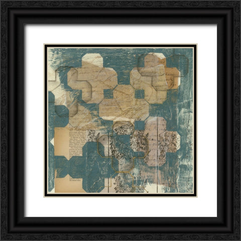 Deconstructed Quatrefoil II Black Ornate Wood Framed Art Print with Double Matting by Goldberger, Jennifer