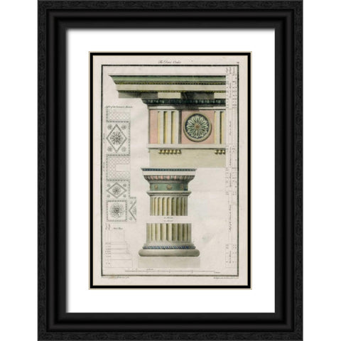 The Doric Order Black Ornate Wood Framed Art Print with Double Matting by Richardson