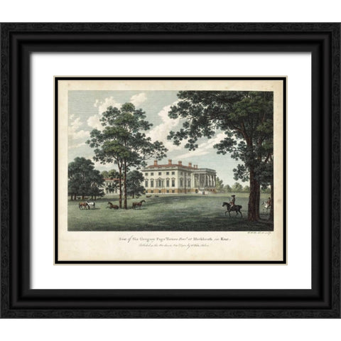 Watts Views IV Black Ornate Wood Framed Art Print with Double Matting by Watts, W.