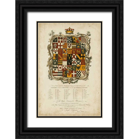 Edmondson Heraldry I Black Ornate Wood Framed Art Print with Double Matting by Edmondson