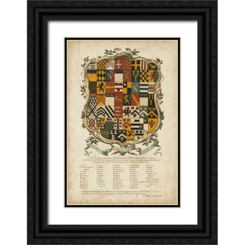 Edmondson Heraldry III Black Ornate Wood Framed Art Print with Double Matting by Edmondson
