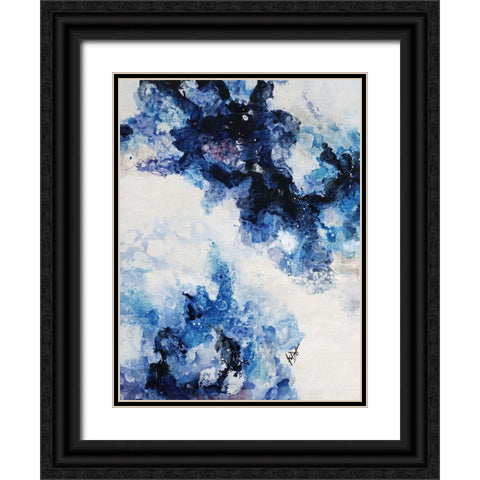 Glacier Blue III Black Ornate Wood Framed Art Print with Double Matting by Douglass, Farrell