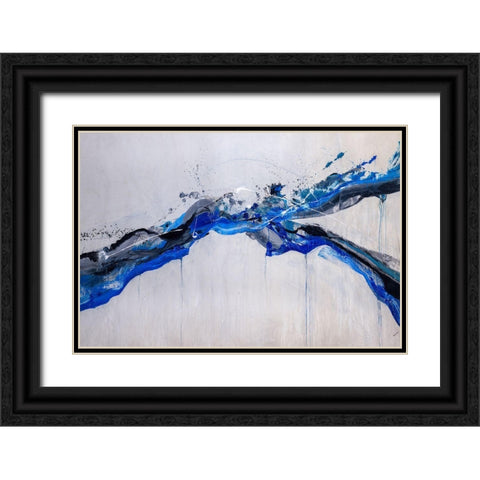 Splish Splash Black Ornate Wood Framed Art Print with Double Matting by Taylor, Kari