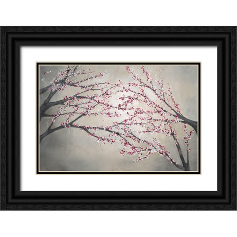 Branches in the Breeze Black Ornate Wood Framed Art Print with Double Matting by Taylor, Kari