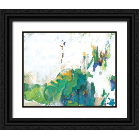 Hints of Spring Black Ornate Wood Framed Art Print with Double Matting by Circle Art Group