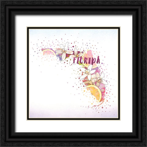 Florida State Flower (Orange Blossom) Black Ornate Wood Framed Art Print with Double Matting by Inner Circle