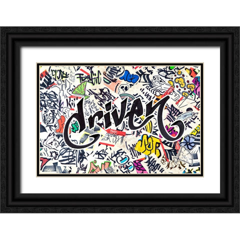 Driven - Urban Inspiration Black Ornate Wood Framed Art Print with Double Matting by Circle Art Group