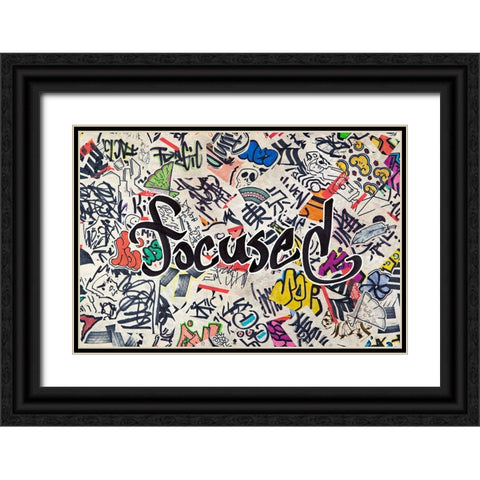 Focused - Urban Inspiration Black Ornate Wood Framed Art Print with Double Matting by Circle Art Group